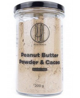 BrainMax Pure Arašídové máslo v prášku, Kakao, 200 g
