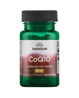 Swanson CoQ10 (Koenzym Q10), 100 mg, 50 softgelových kapslí