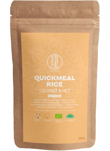 BrainMax Pure QuickMeal, Rýžová kaše s kokosem a MCT olejem, BIO, 250 g