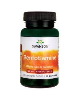 Swanson Benfotiamine (vitamín B1), 160 mg, 60 kapslí - EXPIRACE 8/2026