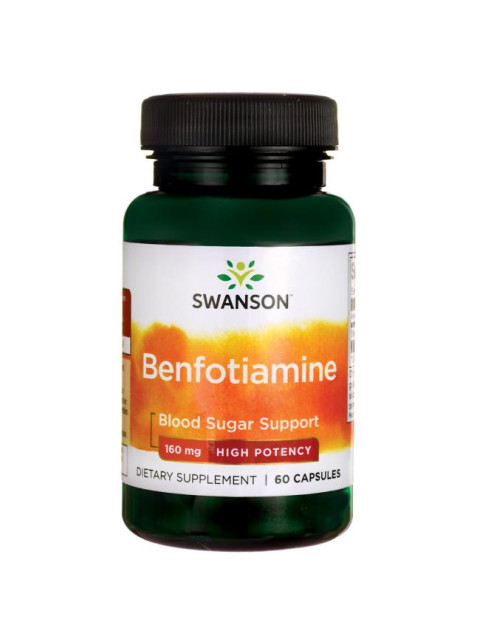 Swanson Benfotiamine (vitamín B1), 160 mg, 60 kapslí - EXPIRACE 8/2026