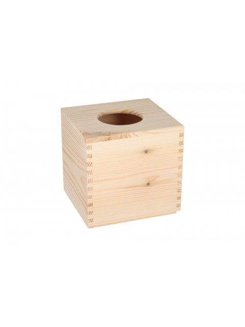 ČistéDřevo Dřevěná krabička na kapesníky čtvercová