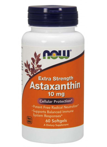 NOW Astaxanthin, 10 mg, 60 softgel kapslí