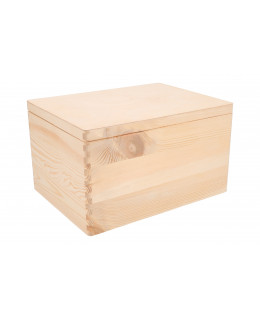 ČistéDřevo Dřevěný box s víkem 40 x 30 x 24 cm bez rukojeti
