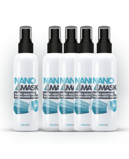 Nanolab 5 x NANO4MASK nástřik nanostříbra na bavlněné roušky 100 ml