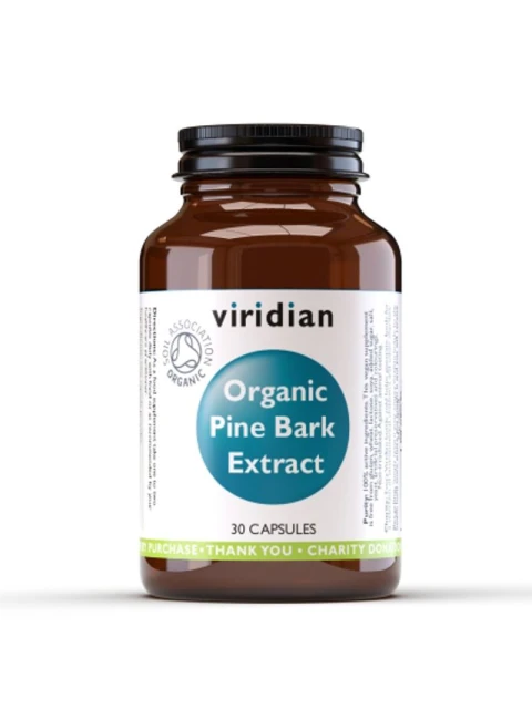 Viridian Pine Bark Extract Organic, 30 kapslí