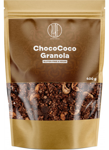 BrainMax Pure ChocoCoco Granola, Čokoláda a Kokos, 400 g