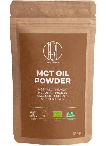BrainMax Pure MCT powder, MCT olej v prášku BIO, 250 g