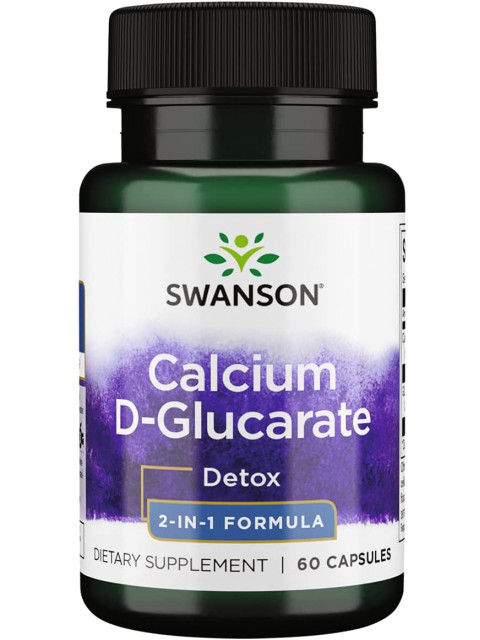 Swanson Calcium D-glucarate (D-glukarát vápenatý), 60 kapslí