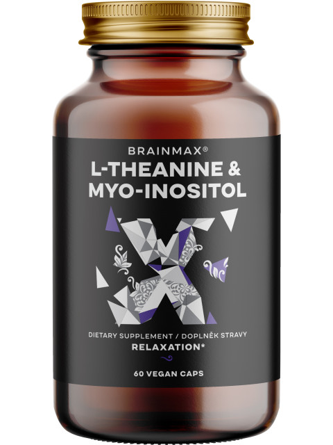 BrainMax L-Theanine & Myo-Inositol, 60 rostlinných kapslí