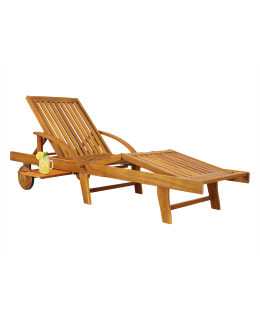 Casaria Zahradní lehátko se stolečkem z akáciového dřeva