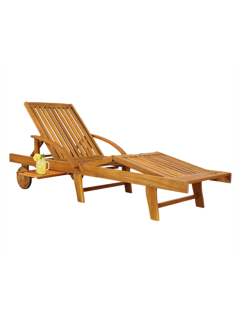 Casaria Zahradní lehátko se stolečkem z akáciového dřeva
