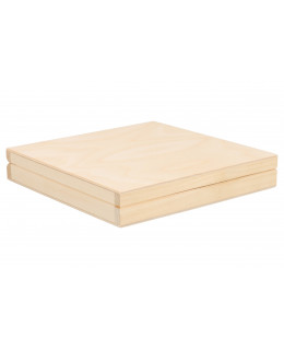 ČistéDřevo Dřevěná krabička 20 x 20 x 3,5 cm