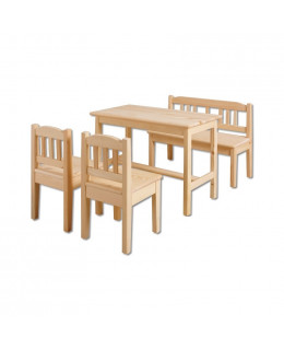 ČistéDřevo Dřevěný stoleček s židličkami