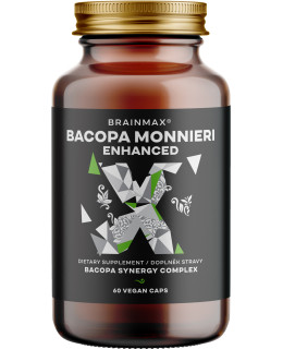 BrainMax Enhanced Bacopa Monnieri, 60 rostlinných kapslí