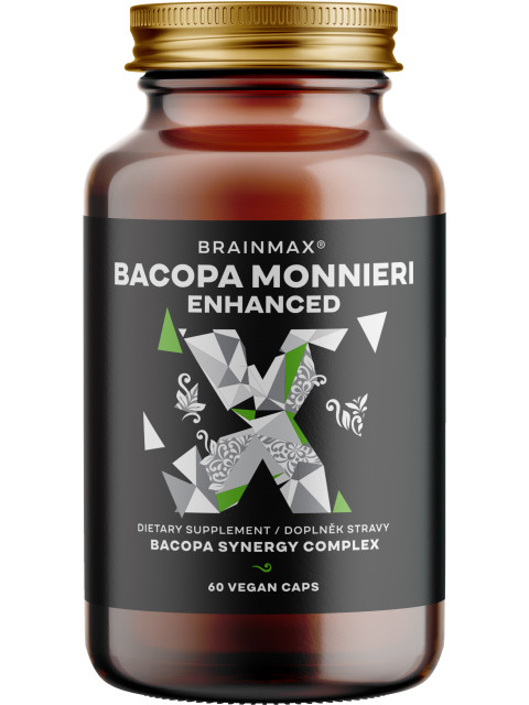 BrainMax Enhanced Bacopa Monnieri, 60 rostlinných kapslí