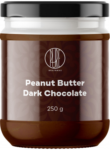 BrainMax Pure Peanut Butter Dark Chocolate (oříškový krém - arašídy, hořká čokoláda)  250 g