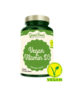 GreenFood GreenFood Vegan Vitamin D3 60 kapslí - EXPIRACE 1/2025