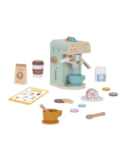TookyToy Dřevěný dětský kávovar s příslušenstvím