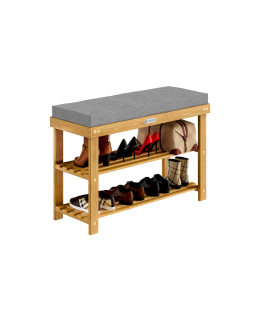 Casaria Akáciový botník se sedákem 90 x 30 x 48 cm