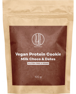 BrainMax Pure Vegan Protein Cookie, Mléčná čokoláda & Datle, 100 g - EXPIRACE 12/22