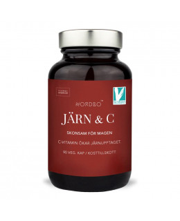 Nordbo Järn and C (Železo a Vitamín C), 90 kapslí