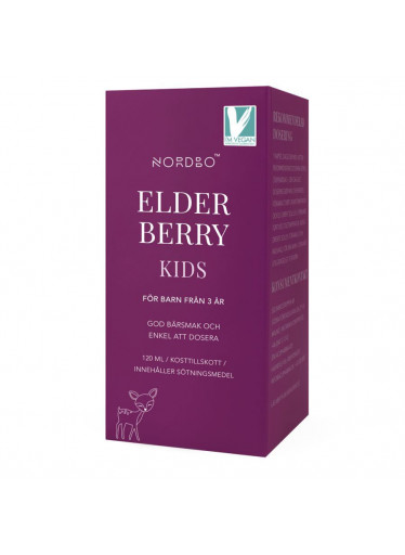 Nordbo Elderberry Kids (Extrakt z černého bezu pro děti), 120 ml