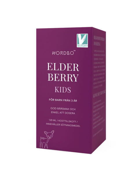 Nordbo Elderberry Kids (Extrakt z černého bezu pro děti), 120 ml