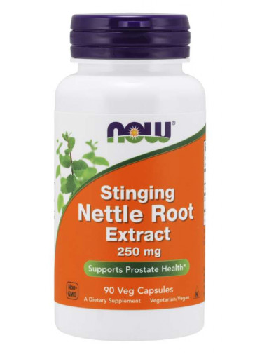 NOW Stinging Nettle Root (Extrakt z kořene kopřivy), 250 mg, 90 rostlinných kapslí