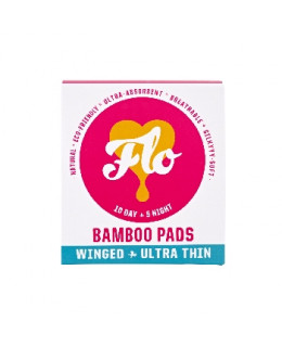 FLO Ultra tenké menstruační vložky z bio bambusu s křidélky mix 10 ks denních a 5 ks nočních