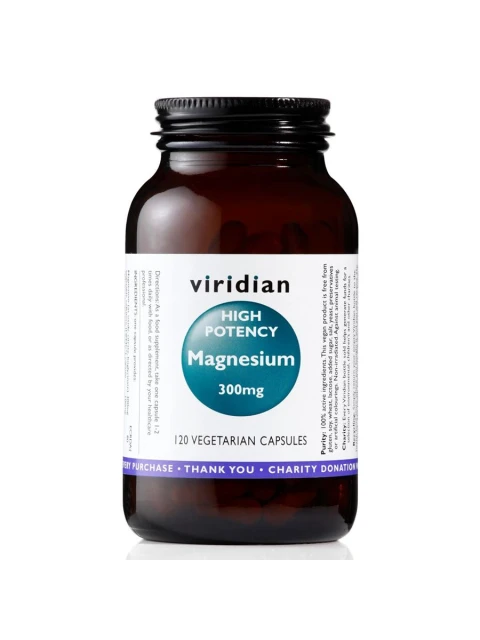 Viridian High Potency Magnesium, 300 mg, 120 kapslí