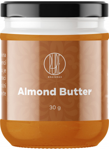 BrainMax Pure Almond Butter, 100% Mandlový krém, BIO, 30 g