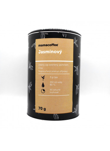 mamacoffee zelený čínský čaj 70 g Jasmínový - Tradiční s omamnou vůní jasmínu