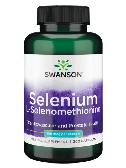 Swanson Selenium (L-selenomethionine), 100 mcg, 300 kapslí - EXPIRACE 9/2024