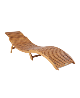 Casaria Ergonomické lehátko z akáciového dřeva