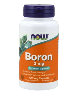 NOW Boron (bor), 3 mg, 100 kapslí