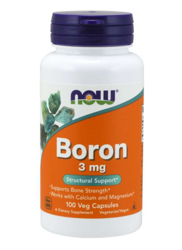 NOW Boron (bor), 3 mg, 100 kapslí