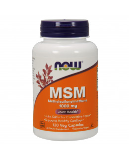 NOW MSM (Methylsulfonylmethan), 1000 mg, 120 rostlinných kapslí