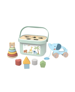 TookyToy Sada dřevěných hraček 3 v 1