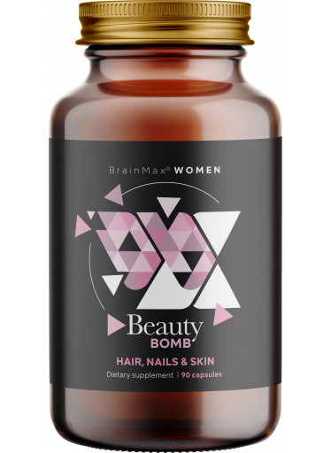 BrainMax Women Beauty Bomb, vlasy, nehty, pleť,  90 rostlinných kapslí
