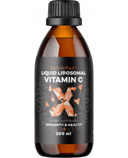 BrainMax Liquid Liposomal Vitamin C, Tekutý Lipozomální Vitamín C, 200 ml - EXPIRACE 5/2024