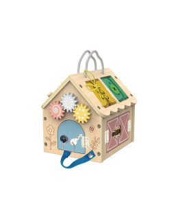 TookyToy Dřevěný domeček s aktivitami