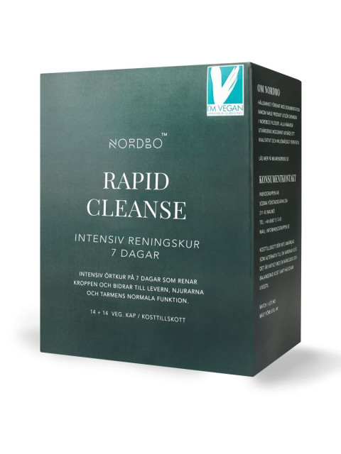 Nordbo Rapid Cleanse (Rychlý detox), 28 kapslí