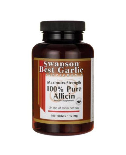 Swanson 100% Pure Allicin, 12 mg Maximum Strength, 100 tablet - EXPIRACE 2/2024