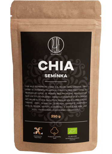 BrainMax Pure Chia semínka BIO, 250 g