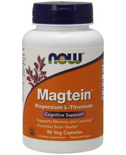 NOW Magtein Magnesium (hořčík L-treonát), 90 rostlinných kapslí