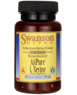 Swanson L-Serine, 500 mg, 60 rostlinných kapslí - EXPIRACE 1/2023