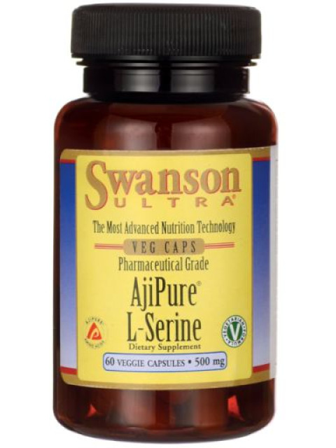 Swanson L-Serine, 500 mg, 60 rostlinných kapslí - EXPIRACE 11/2022