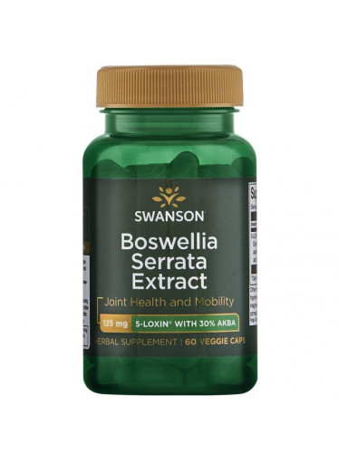 Swanson Boswellia Serrata Extract (Kadidlovník pilovitý extrakt), 125 mg, 60 rostlinných kapslí