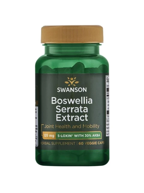 Swanson Boswellia Serrata Extract (Kadidlovník pilovitý extrakt), 125 mg, 60 rostlinných kapslí 